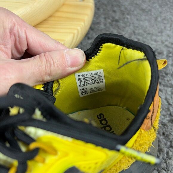 Adidas Ninja ZX 2K Boost Sneakers Mens 7 Time In Yellow Black Suede Mesh Shoes - Picture 7 of 8